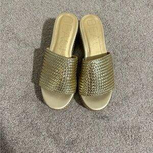 Gold Women's Slide Sandals